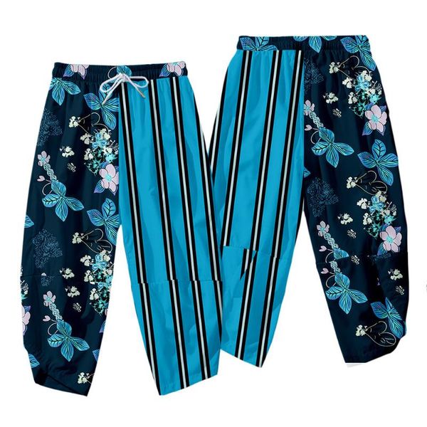 men's pants hip hop men blue striped and floral patchwork print harem loose baggy trousers streetwear joggers, Black
men's pants hip hop men blue striped and floral patchwork print harem loose baggy trousers streetwear joggers, Black