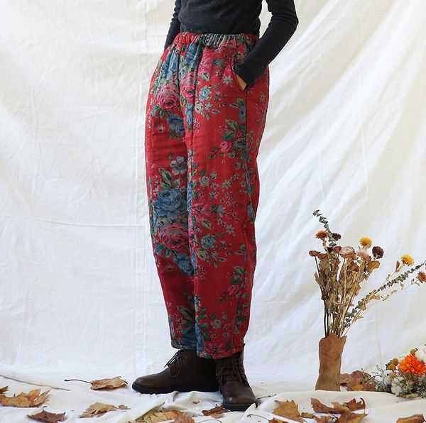 women winter cotton linen padded elastic waist pants ladies vintage warm trousers female 2021 print women's & capris, Black;white
women winter cotton linen padded elastic waist pants ladies vintage warm trousers female 2021 print women's & capris, Black;white