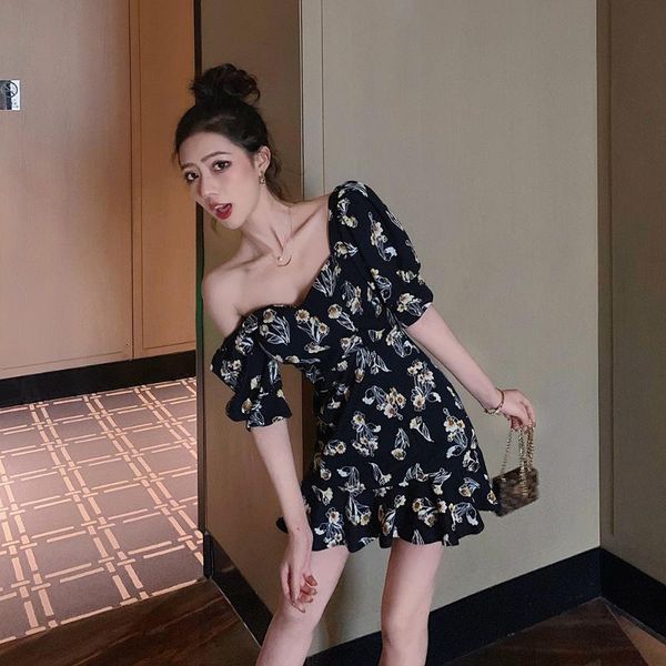 casual dresses make little daisy flower dress female french waist hubble-bubble sleeve of platycodon grandiflorum a word, Black;gray
casual dresses make little daisy flower dress female french waist hubble-bubble sleeve of platycodon grandiflorum a word, Black;gray