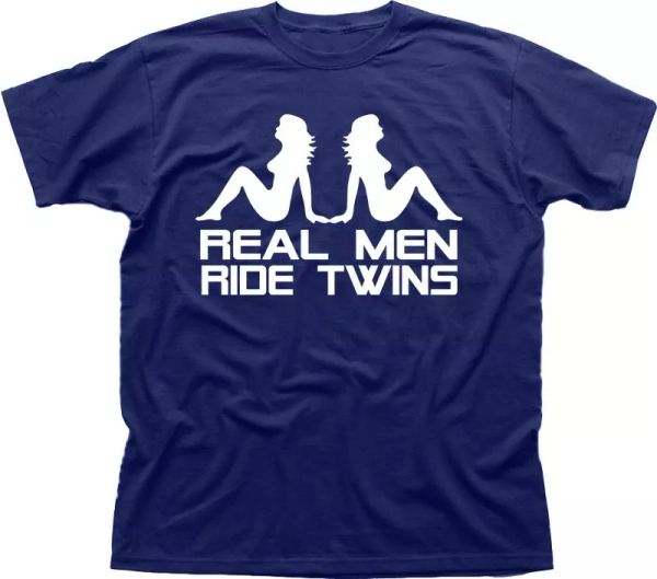 Real Men Ride Twins Motorcycle Honda Suzuki Yamaha Harley printed t-shirt OZ9850, White;black
Real Men Ride Twins Motorcycle Honda Suzuki Yamaha Harley printed t-shirt OZ9850, White;black