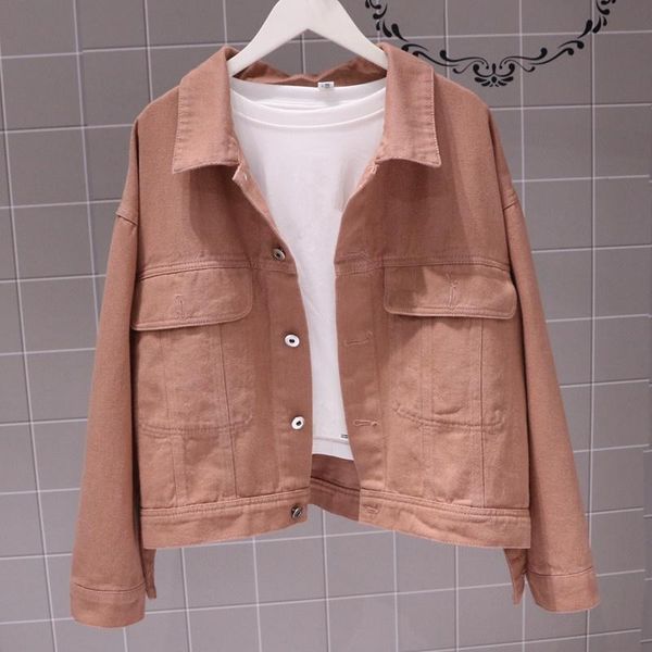 women's jackets women casual denim jacket 2021 cowboy long sleeve loose autumn fashion cropped outwear harajuku turn-down collar jean, Black;brown
women's jackets women casual denim jacket 2021 cowboy long sleeve loose autumn fashion cropped outwear harajuku turn-down collar jean, Black;brown