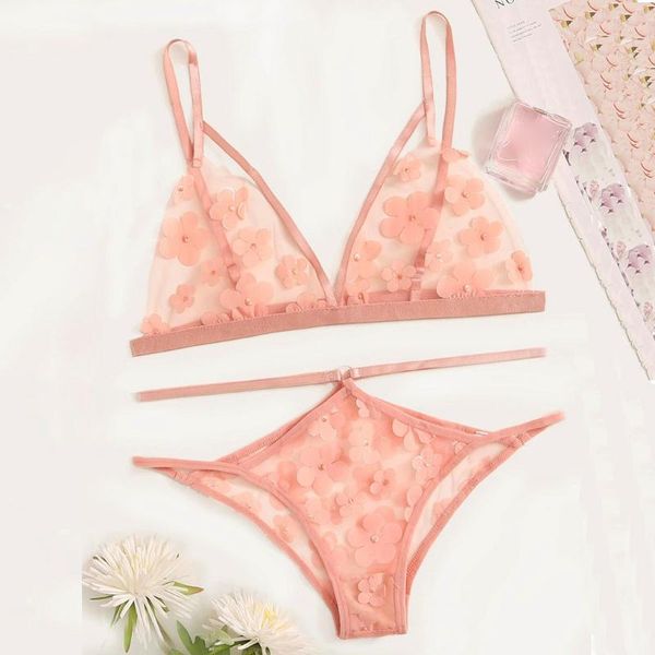 bras sets 1 set lace lingerie women cute flower applique sheer cut-out bra thong underwear e30, Red;black
bras sets 1 set lace lingerie women cute flower applique sheer cut-out bra thong underwear e30, Red;black