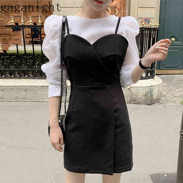 gaganight vintage fashion women white elegant pull sleeve shirt black mini short dress office lady spring summer chic 210519
gaganight vintage fashion women white elegant pull sleeve shirt black mini short dress office lady spring summer chic 210519