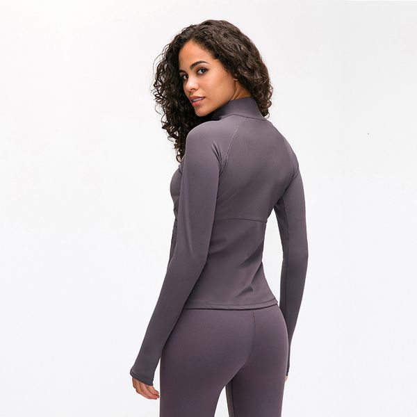 gym clothes women yoga jacket double-sided sanding coat elastic slim-fit zipper running fitness thread sports jackets solid color shirt, Black
gym clothes women yoga jacket double-sided sanding coat elastic slim-fit zipper running fitness thread sports jackets solid color shirt, Black