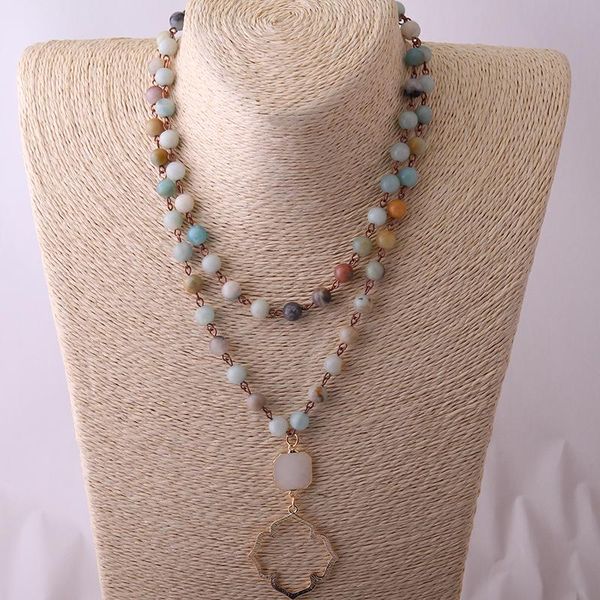 pendant necklaces fashion amazonite stones bohemian tribal jewelry crystal flower of life necklace, Silver
pendant necklaces fashion amazonite stones bohemian tribal jewelry crystal flower of life necklace, Silver