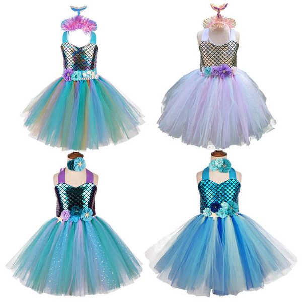 girl's dresses girls princess clothes children wear mermaid skirt beach party tutu dress flower headbands 2pcs sets b6631, Red;yellow
girl's dresses girls princess clothes children wear mermaid skirt beach party tutu dress flower headbands 2pcs sets b6631, Red;yellow