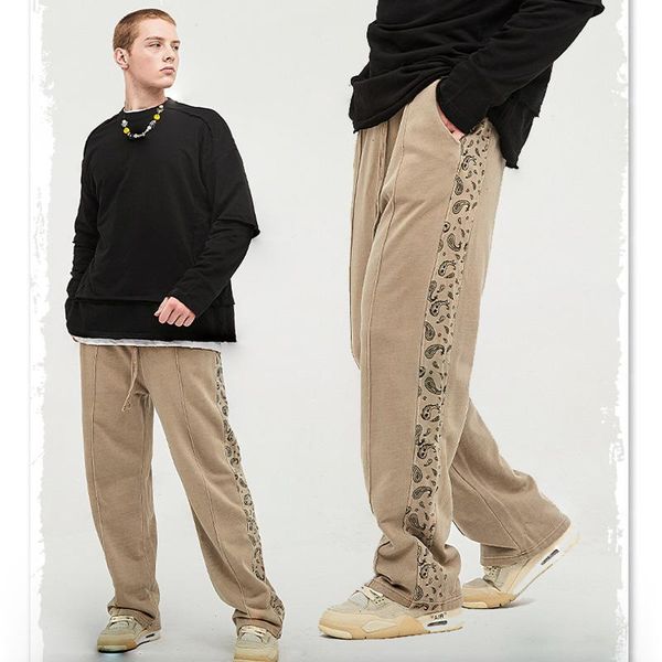 men's pants neew beedee washed sweatpants loose side bandanna patchwork streetwear trousers techwear clothing traf woman clothes, Black
men's pants neew beedee washed sweatpants loose side bandanna patchwork streetwear trousers techwear clothing traf woman clothes, Black