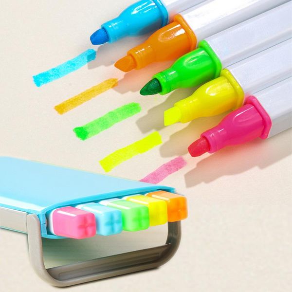 highlighters 5pcs / box cute ink 5 colors marker stationery gel pen colorful writing girl painting pens, Black;red
highlighters 5pcs / box cute ink 5 colors marker stationery gel pen colorful writing girl painting pens, Black;red