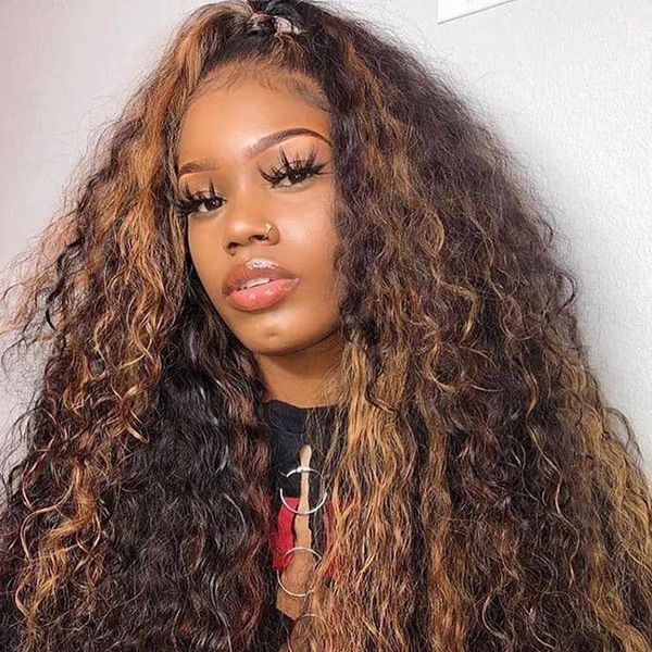 lace wigs curly human hair highlight 27# brazilian 100% cuticle aglined virgin front, Black;brown
lace wigs curly human hair highlight 27# brazilian 100% cuticle aglined virgin front, Black;brown
