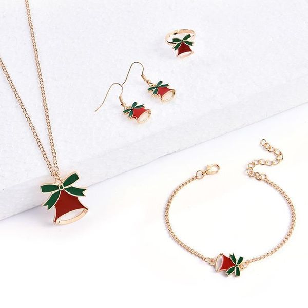earrings & necklace classic cute enamel christmas tree pendant bracelet ring women's jewelry set gift, Silver
earrings & necklace classic cute enamel christmas tree pendant bracelet ring women's jewelry set gift, Silver