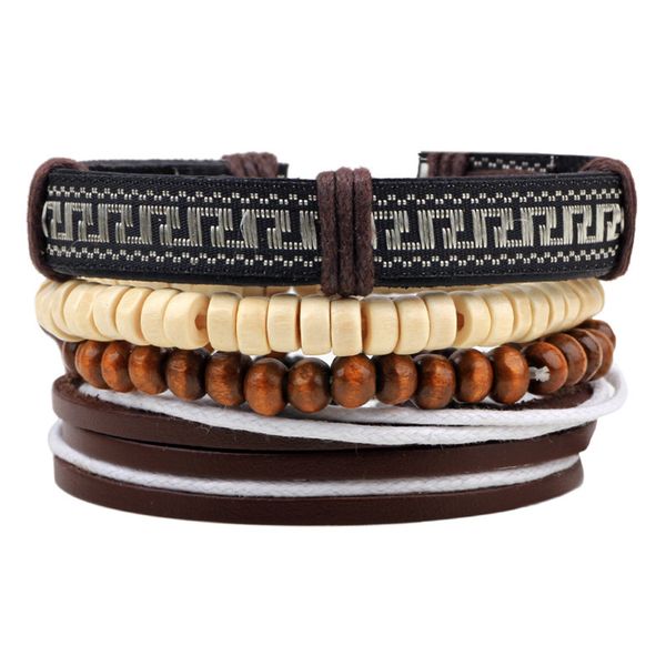 creativity of genuine leather bracelet and wooden bead woven bracelet trinkets in yiwu commodity city, zhejiang province, Golden;silver
creativity of genuine leather bracelet and wooden bead woven bracelet trinkets in yiwu commodity city, zhejiang province, Golden;silver