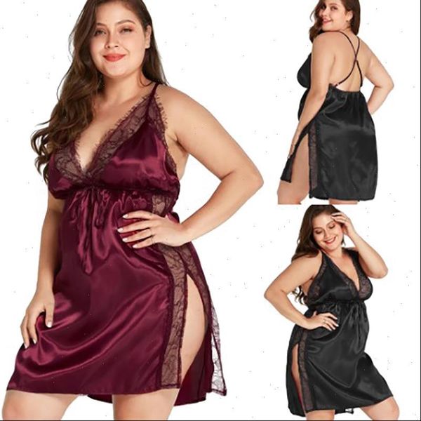 plus size one piece womens sleepwears pajamas sets satin nightgown lace sleeveless lingerie v neck nightshirt s 5xl, Black;red
plus size one piece womens sleepwears pajamas sets satin nightgown lace sleeveless lingerie v neck nightshirt s 5xl, Black;red