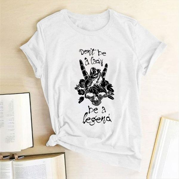 dont be a legend print women t shirts summer graphic tee streetwear goth femme for sleeve round neck, White
dont be a legend print women t shirts summer graphic tee streetwear goth femme for sleeve round neck, White