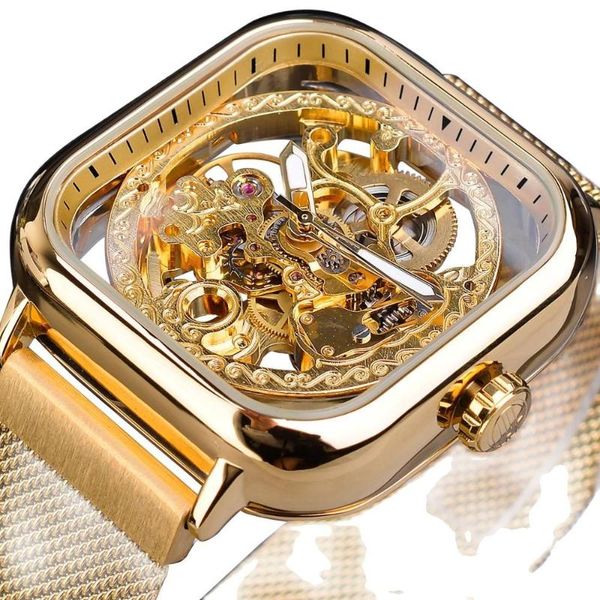 wristwatches forsining men mechanical watches automatic self-wind golden transparent fashion mesh steel wristwatch skeleton man male hour, Slivery;brown
wristwatches forsining men mechanical watches automatic self-wind golden transparent fashion mesh steel wristwatch skeleton man male hour, Slivery;brown
