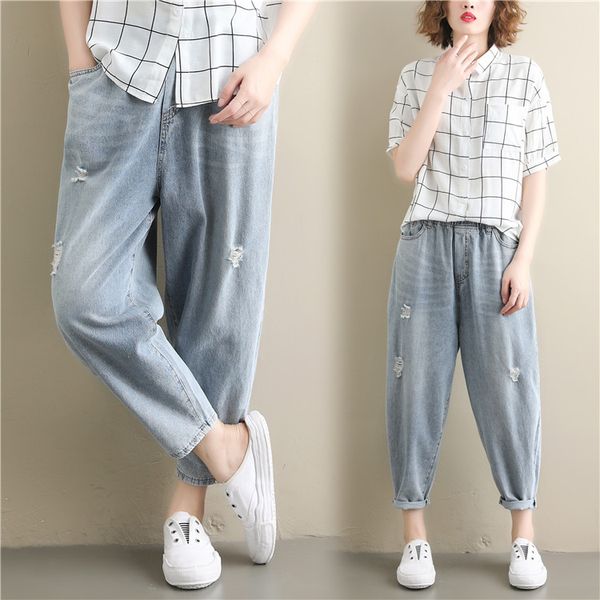 d 1436 light blue big yards ms han edition show thin hole female loose jeans nine minutes of pants in summer wear new torre pants
d 1436 light blue big yards ms han edition show thin hole female loose jeans nine minutes of pants in summer wear new torre pants