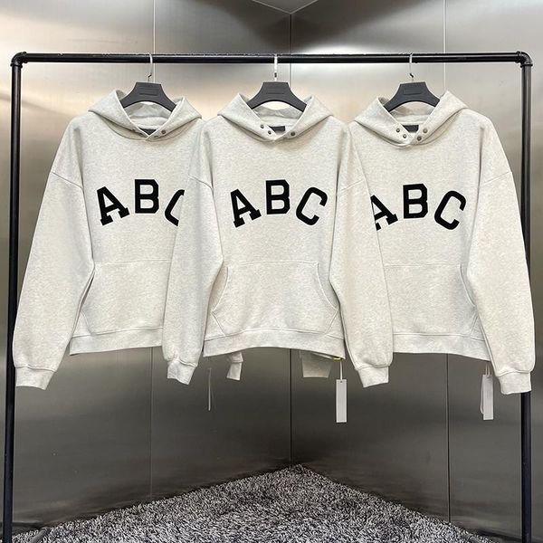 men's hoodies & sweatshirts fw21 7th designer hoodie sweatshirt 100% cotton abc flocking logo printed letter hip hop loose oversize, Black
men's hoodies & sweatshirts fw21 7th designer hoodie sweatshirt 100% cotton abc flocking logo printed letter hip hop loose oversize, Black