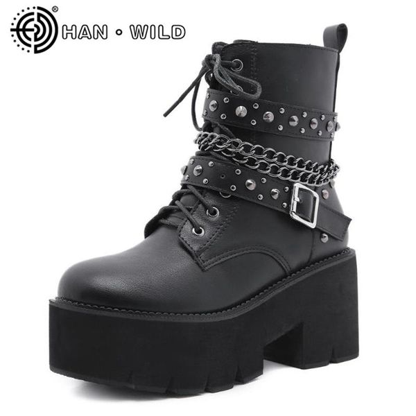 boots chain platform for women high heels shoes punk style ankle lady rivet belt gothic motorcycle chunky, Black
boots chain platform for women high heels shoes punk style ankle lady rivet belt gothic motorcycle chunky, Black