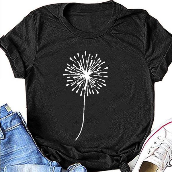 women harajuku summer wildflower dandelion print tshirt casual funny t shirt gift for lady yong short sleeve tee female #t1p women's t-, White
women harajuku summer wildflower dandelion print tshirt casual funny t shirt gift for lady yong short sleeve tee female #t1p women's t-, White