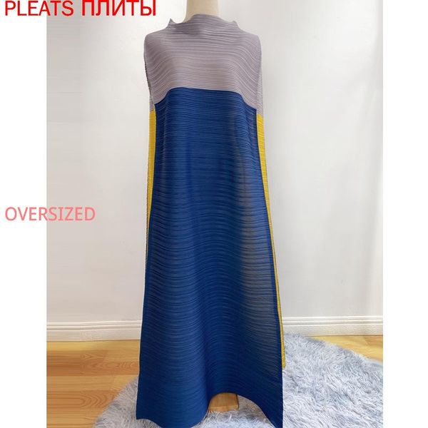 casual dresses miyake pleated loose large size dress color matching pleats vestido sleeveless, Black;gray
casual dresses miyake pleated loose large size dress color matching pleats vestido sleeveless, Black;gray
