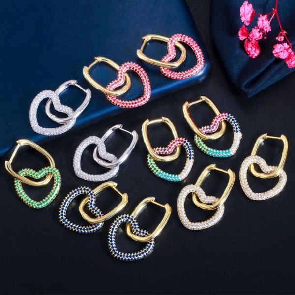 hoop & huggie cwwzircons cz zirconia yellow gold color love heart shape earrings trendy women aesthetic boho jewelry accessoires cz838, Golden;silver
hoop & huggie cwwzircons cz zirconia yellow gold color love heart shape earrings trendy women aesthetic boho jewelry accessoires cz838, Golden;silver