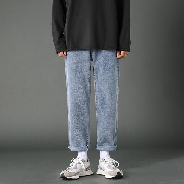 men's jeans retro wide legs fashion solid color casual straight jean pants men streetwear hip hop denim trousers mens, Blue
men's jeans retro wide legs fashion solid color casual straight jean pants men streetwear hip hop denim trousers mens, Blue