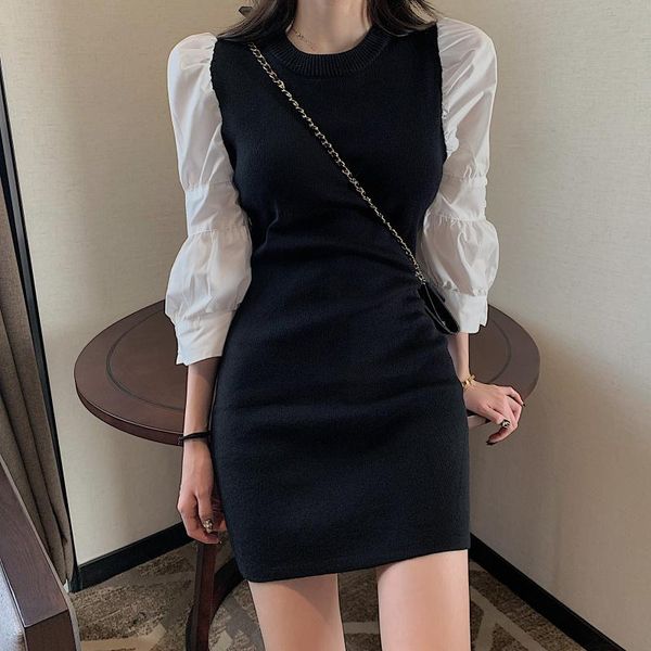 casual dresses 2021 women dress fashion winter snow spins knitting stitching color long sleeve, Black;gray
casual dresses 2021 women dress fashion winter snow spins knitting stitching color long sleeve, Black;gray