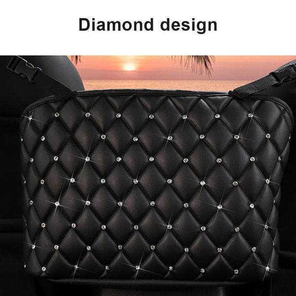 storage bags car handbag holder leather seat back organizer rhinestone large capacity bag purse pocket net c44
storage bags car handbag holder leather seat back organizer rhinestone large capacity bag purse pocket net c44