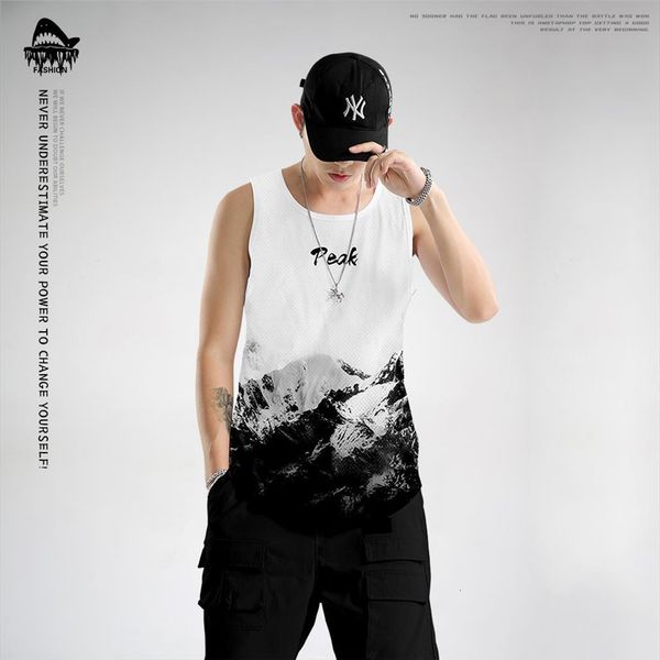 men white print beach vest mens tank fashion sleeveless sweatshirt round neck shirt, White;black
men white print beach vest mens tank fashion sleeveless sweatshirt round neck shirt, White;black