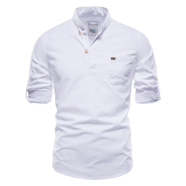 men's casual shirts 100% cotton linen pullover solid color camisa masculina brand shirt for men spring long sleeve clothing, White;black
men's casual shirts 100% cotton linen pullover solid color camisa masculina brand shirt for men spring long sleeve clothing, White;black