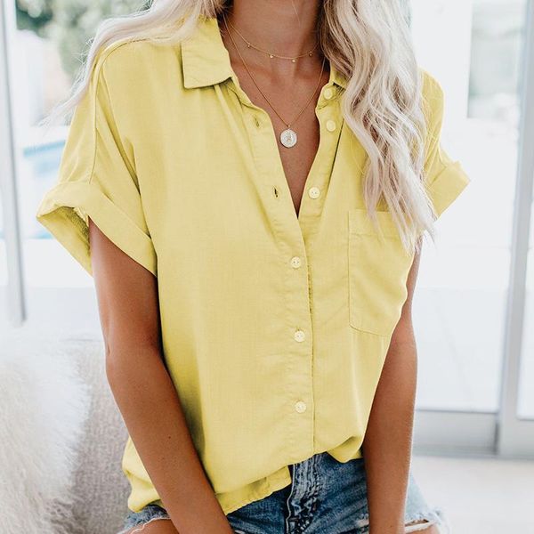 female 2021 summer white shirt fashion casual solid color ladies elegant short sleeve buttons lapel blouse plus size s-3xl women's blo
female 2021 summer white shirt fashion casual solid color ladies elegant short sleeve buttons lapel blouse plus size s-3xl women's blo