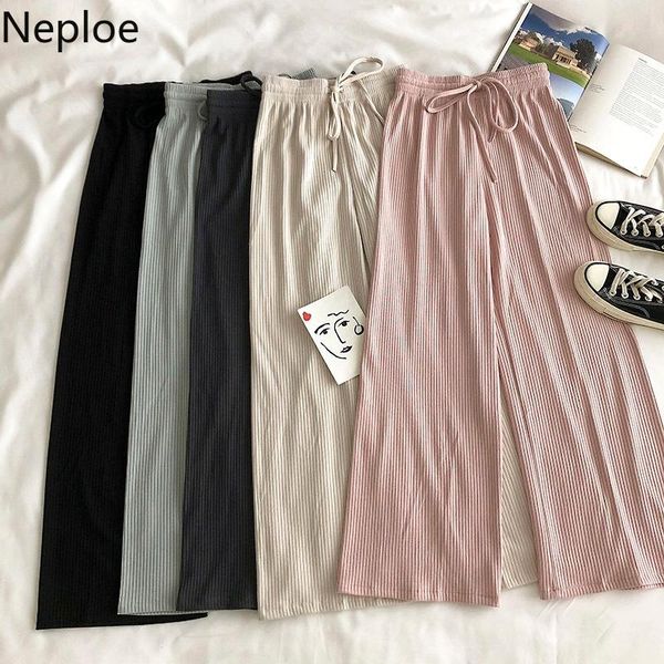 women's pants & capris neploe solid wide leg women lace up high waist 2021 spring casual simple fashion pantalon femme long trousers 1c, Black;white
women's pants & capris neploe solid wide leg women lace up high waist 2021 spring casual simple fashion pantalon femme long trousers 1c, Black;white