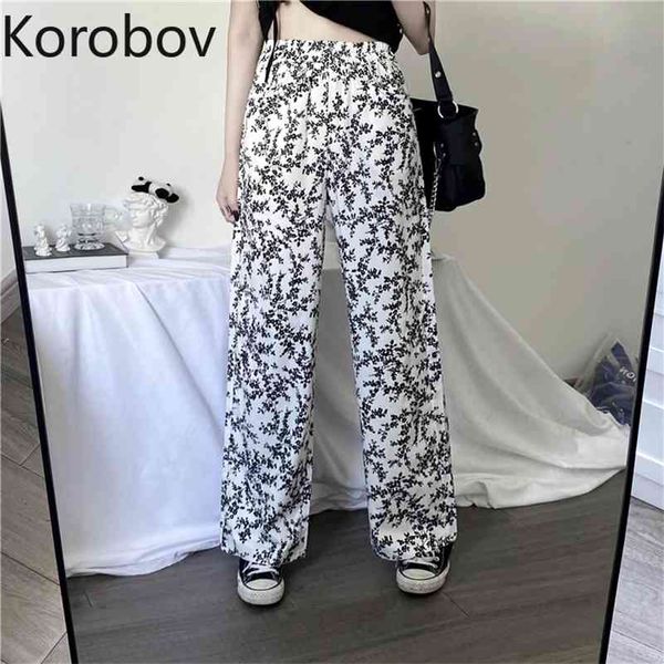 korobov korean sweatpants femme vintage chic high waist women print trousers autumn summer streetwear wide leg pants 210430, Black;white
korobov korean sweatpants femme vintage chic high waist women print trousers autumn summer streetwear wide leg pants 210430, Black;white