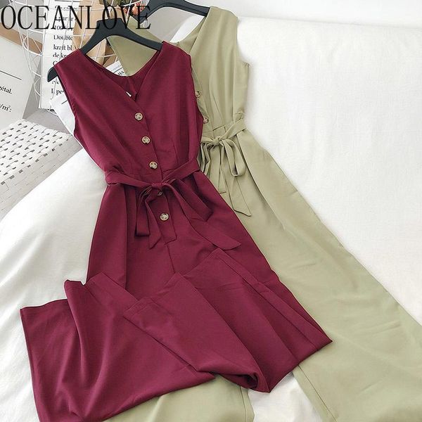 women's jumpsuits & rompers oceanlove bodysuit women solid high waist wide leg ol summer jumpsuit fashion korean chic v neck 2021 ropa, Black;white
women's jumpsuits & rompers oceanlove bodysuit women solid high waist wide leg ol summer jumpsuit fashion korean chic v neck 2021 ropa, Black;white