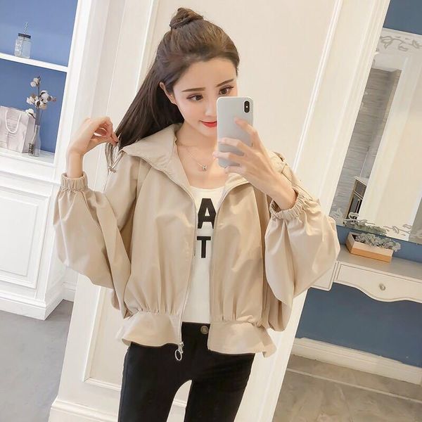 women 2021 spring autumn hooded cargo jacket female zipper short coat ladies long sleeve casual loose jackets outerwear n22 women's, Black;brown
women 2021 spring autumn hooded cargo jacket female zipper short coat ladies long sleeve casual loose jackets outerwear n22 women's, Black;brown