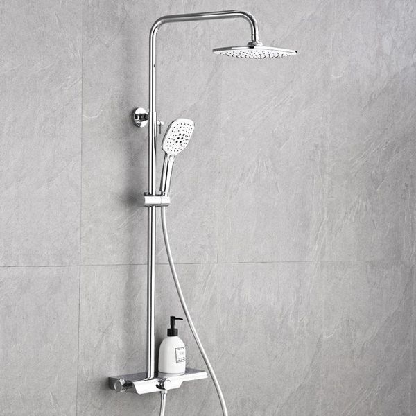 bathroom shower sets modern chrome system thermostatic mixer faucet set tapware water panel
bathroom shower sets modern chrome system thermostatic mixer faucet set tapware water panel