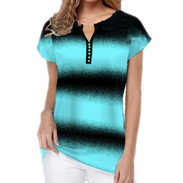women's blouses & shirts 2021 women fashion striped summer streetwear short sleeve blouse button v-neck female shirt plus size, White
women's blouses & shirts 2021 women fashion striped summer streetwear short sleeve blouse button v-neck female shirt plus size, White