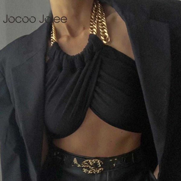 jocoo jolee women summer metal halter backless slim navel tank hollow solid bandage party club camis streetwear 210619, White
jocoo jolee women summer metal halter backless slim navel tank hollow solid bandage party club camis streetwear 210619, White