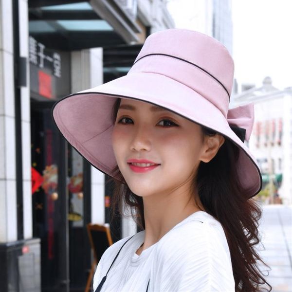 wide brim hats hat female summer foldable sunshade cloth big-edge fisherman outdoor sunscreen bowknot wild basin, Blue;gray
wide brim hats hat female summer foldable sunshade cloth big-edge fisherman outdoor sunscreen bowknot wild basin, Blue;gray