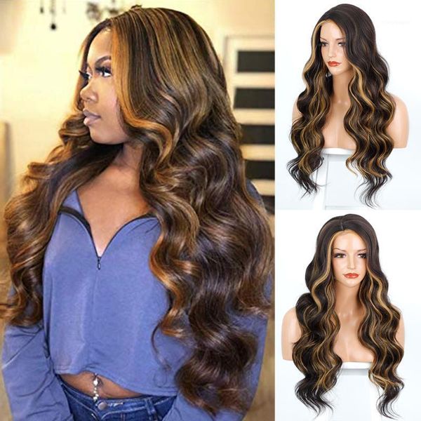 isaic long body wavy synthetic wig highlights wigs for black women side part hairline natural looking daily use1 
isaic long body wavy synthetic wig highlights wigs for black women side part hairline natural looking daily use1