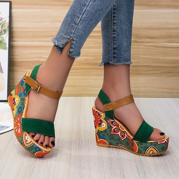 sandals fashion women's ladies ethnic style floral printed fish mouth open-toe high-heel platform wedges chaussures femme#g3, Black
sandals fashion women's ladies ethnic style floral printed fish mouth open-toe high-heel platform wedges chaussures femme#g3, Black