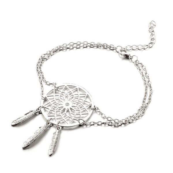 fashion zircon dreamcatcher feather pretty bracelet fine jewelry for women girls party accessories gift charm bracelets, Golden;silver
fashion zircon dreamcatcher feather pretty bracelet fine jewelry for women girls party accessories gift charm bracelets, Golden;silver
