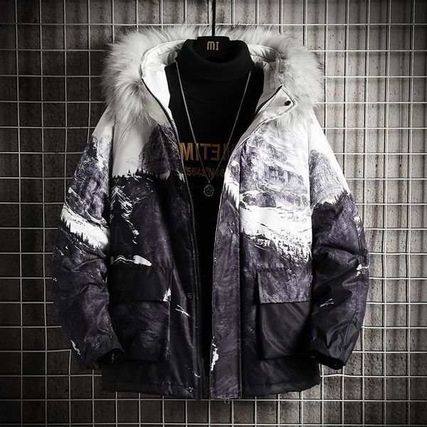 Men's Down & Parkas Winter Plus Size Big Fur Collar Hooded Thick Cotton Liner Jacket 99RY, Black
Men's Down & Parkas Winter Plus Size Big Fur Collar Hooded Thick Cotton Liner Jacket 99RY, Black