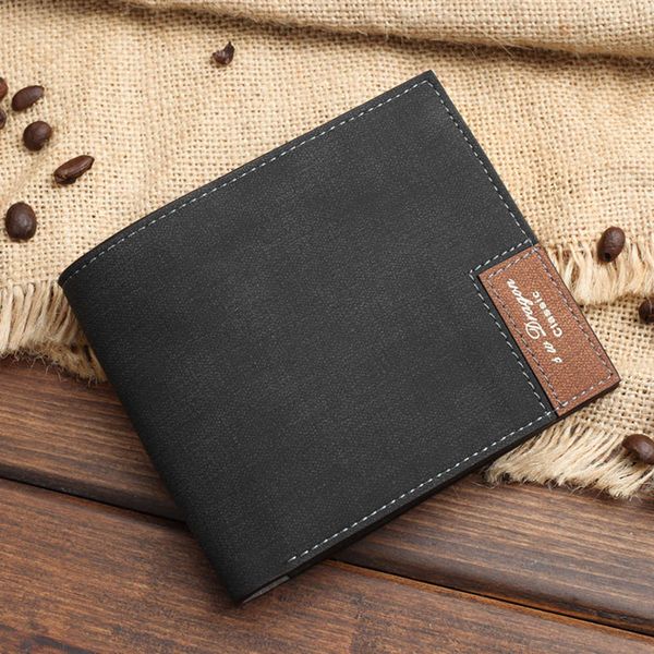 the wallet men's short book student zero wallet fashion stitching texture wallet, Black
the wallet men's short book student zero wallet fashion stitching texture wallet, Black
