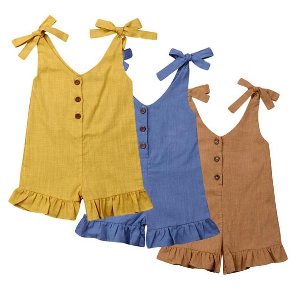 jumpsuits toddler girls playsuit cute kids baby solid color sleeveless ruffle romper jumpsuit overalls outfits sunsuit for 1-6years, Blue
jumpsuits toddler girls playsuit cute kids baby solid color sleeveless ruffle romper jumpsuit overalls outfits sunsuit for 1-6years, Blue