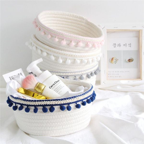 cotton rope storage baskets with pompom handmade woven dirty clothes laundry basket kids toy desksundries organizer hamper
cotton rope storage baskets with pompom handmade woven dirty clothes laundry basket kids toy desksundries organizer hamper