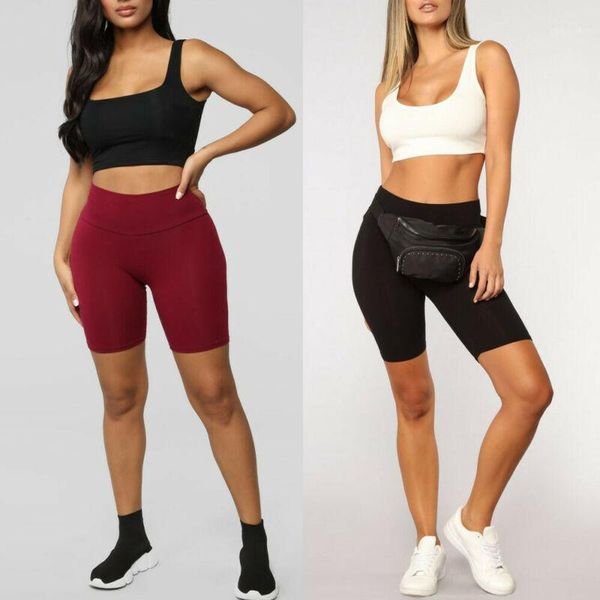 women summer shorts solid high waist skinny stretch biker fitness sports ladies short trousers1, White;red
women summer shorts solid high waist skinny stretch biker fitness sports ladies short trousers1, White;red