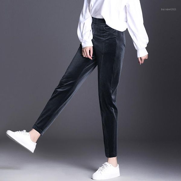 women's pants & capris harem solid color high waist loose trouser autumn and winter casual corduroy women, Black;white
women's pants & capris harem solid color high waist loose trouser autumn and winter casual corduroy women, Black;white