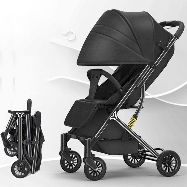strollers# baby stroller ultra light folding can sit or lie four-wheel absorption portable 
strollers# baby stroller ultra light folding can sit or lie four-wheel absorption portable