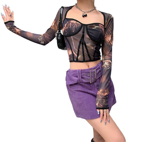 women's t-shirt 2021 women long sleeve print square collar slim fit irregular street style fashion ladies mesh clothing, White
women's t-shirt 2021 women long sleeve print square collar slim fit irregular street style fashion ladies mesh clothing, White