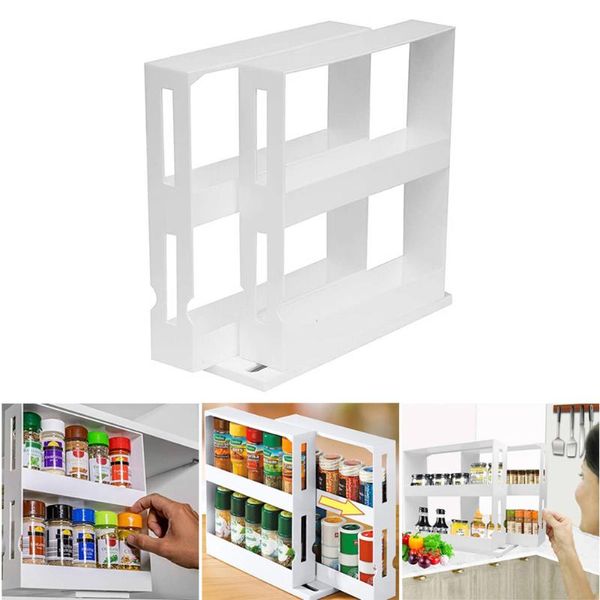 kitchen spice organizer rack multi-function storage rotating shelf slide 2 layer cabinet cupboard bottle store & organization
kitchen spice organizer rack multi-function storage rotating shelf slide 2 layer cabinet cupboard bottle store & organization